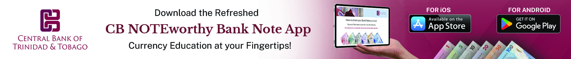 CB NOTEworthy Refreshed Bank Note App